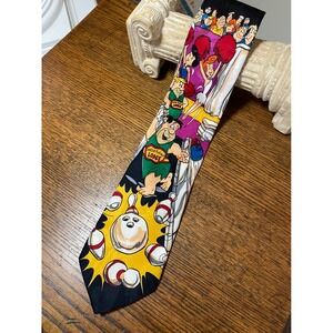 VTG Hanna Barbera Flintstones Water Buffalo Lodge Bowling Men's. Tie Fred Barney